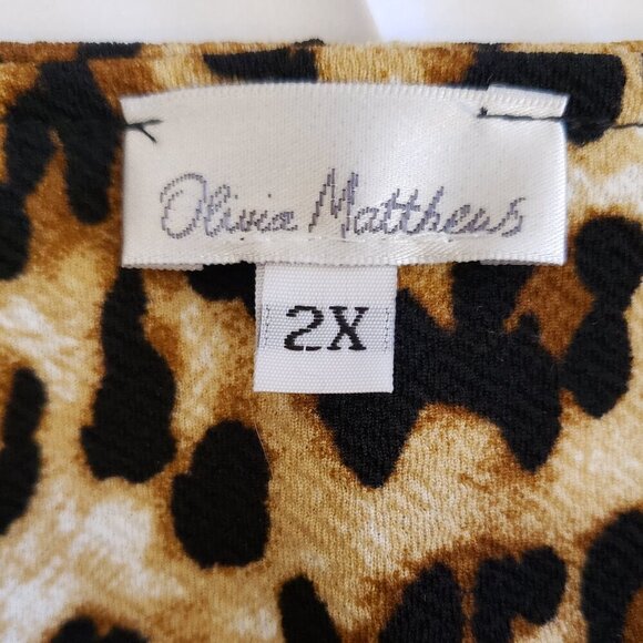 Olivia Matthews Animal Cheetah/ Leopard Print Sexy Dress, Size 2X - Picture 6 of 9